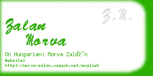 zalan morva business card